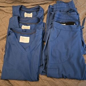 XS Royal Blue Sketchers Scrubs BUNDLE 3 sets!!